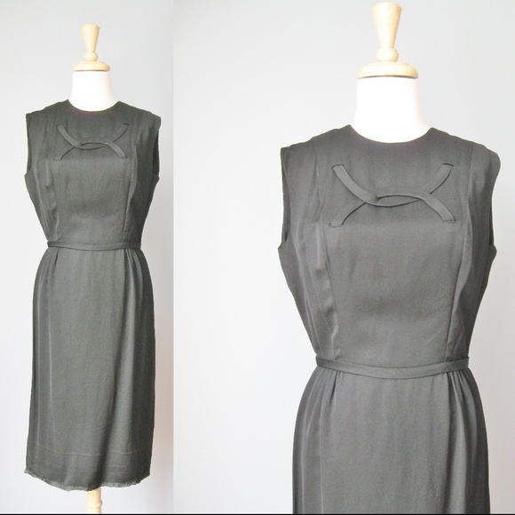 Vintage 50s Black Dress